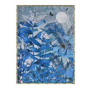 Jungle Blues Series III Enhanced Canvas Print by Cafe Lighting and Living, a Prints for sale on Style Sourcebook