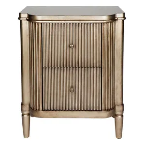 Arielle Bedside Table - Antique Gold by Cafe Lighting and Living, a Bedside Tables for sale on Style Sourcebook