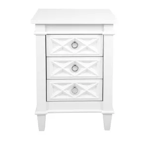 Plantation Bedside Table - Small White by Cafe Lighting and Living, a Bedside Tables for sale on Style Sourcebook