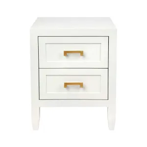 Soloman Bedside Table - Small White by Cafe Lighting and Living, a Bedside Tables for sale on Style Sourcebook