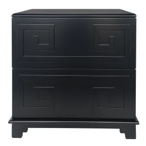 Greek Key Bedside Table - Black by Cafe Lighting and Living, a Bedside Tables for sale on Style Sourcebook