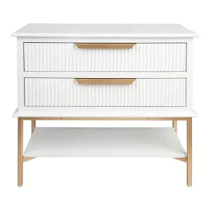 Aimee Bedside Table - Large White by Cafe Lighting and Living, a Bedside Tables for sale on Style Sourcebook