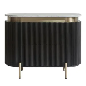Demarco Bedside Table - Black by Cafe Lighting and Living, a Bedside Tables for sale on Style Sourcebook