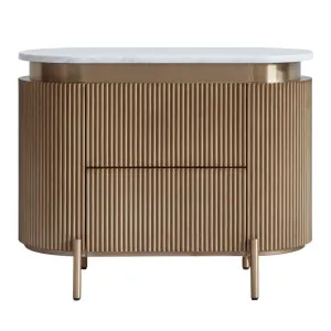 Demarco Bedside Table - Antique Gold by Cafe Lighting and Living, a Bedside Tables for sale on Style Sourcebook