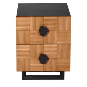 Alton Bedside Table - Small Natural and Black by Cafe Lighting and Living, a Bedside Tables for sale on Style Sourcebook
