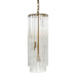 Zara Pendant - Long Brass by Cafe Lighting and Living, a Pendant Lighting for sale on Style Sourcebook
