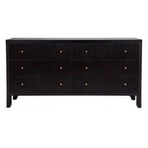Ariana 6 Drawer Chest - Black by Cafe Lighting and Living, a Dressers & Chests of Drawers for sale on Style Sourcebook