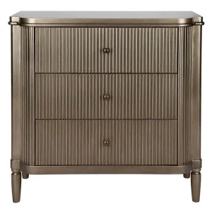Arielle 3 Drawer Chest - Antique Gold by Cafe Lighting and Living, a Dressers & Chests of Drawers for sale on Style Sourcebook