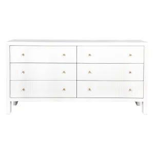 Ariana 6 Drawer Chest - White by Cafe Lighting and Living, a Dressers & Chests of Drawers for sale on Style Sourcebook