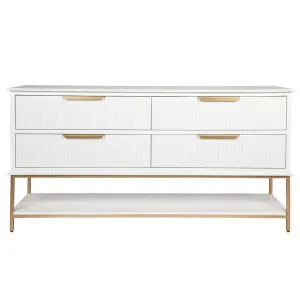 Aimee 4 Drawer Chest - White by Cafe Lighting and Living, a Dressers & Chests of Drawers for sale on Style Sourcebook