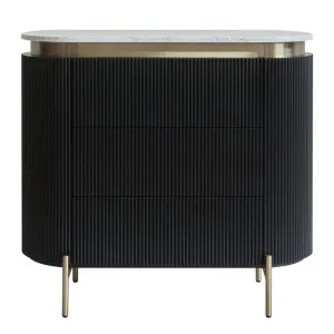 Demarco 3 Drawer Chest - Black by Cafe Lighting and Living, a Dressers & Chests of Drawers for sale on Style Sourcebook