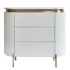 Demarco 3 Drawer Chest - White by Cafe Lighting and Living, a Dressers & Chests of Drawers for sale on Style Sourcebook