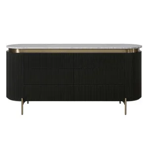 Demarco 6 Drawer Chest - Black by Cafe Lighting and Living, a Dressers & Chests of Drawers for sale on Style Sourcebook