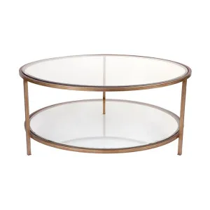 Cocktail Glass Round Coffee Table - Antique Gold by Cafe Lighting and Living, a Coffee Table for sale on Style Sourcebook