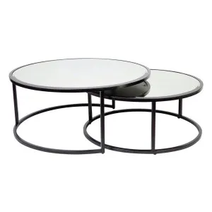 Serene Nesting Coffee Tables - Black by Cafe Lighting and Living, a Coffee Table for sale on Style Sourcebook