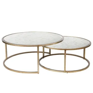 Serene Nesting Coffee Tables - Antique Gold by Cafe Lighting and Living, a Coffee Table for sale on Style Sourcebook