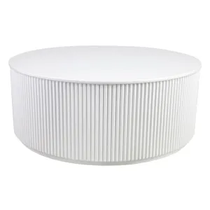 Nomad Round Coffee Table - White by Cafe Lighting and Living, a Coffee Table for sale on Style Sourcebook