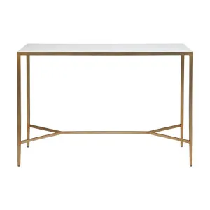 Chloe Stone Console Table - Large Antique Gold by Cafe Lighting and Living, a Console Table for sale on Style Sourcebook