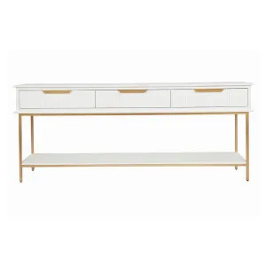 Aimee Console Table - Large White by Cafe Lighting and Living, a Console Table for sale on Style Sourcebook