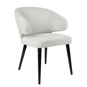 Harlow Black Dining Chair - Natural Linen by Cafe Lighting and Living, a Dining Chairs for sale on Style Sourcebook