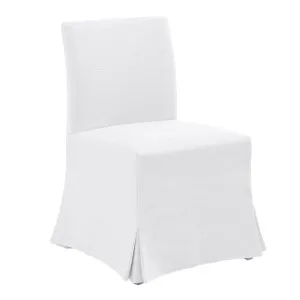 Brighton Slip Cover Dining Chair - White Linen by Cafe Lighting and Living, a Dining Chairs for sale on Style Sourcebook