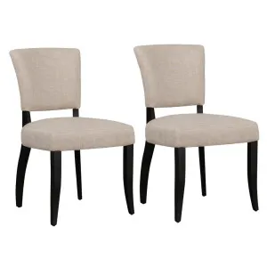 Noah Dining Chair Set of 2 - Natural Linen by Cafe Lighting and Living, a Dining Chairs for sale on Style Sourcebook