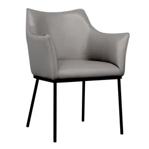 Alpha Dining Chair - Charcoal Vegan Leather by Cafe Lighting and Living, a Dining Chairs for sale on Style Sourcebook
