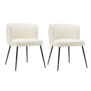 Whitney Dining Chair Set of 2 - Off White by Cafe Lighting and Living, a Dining Chairs for sale on Style Sourcebook