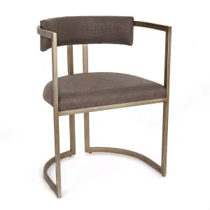 Dino Dining Chair - Chocolate Linen by Cafe Lighting and Living, a Dining Chairs for sale on Style Sourcebook