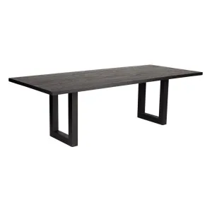 Leeton Oak Dining Table - 2.4m Black by Cafe Lighting and Living, a Dining Tables for sale on Style Sourcebook