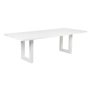 Leeton Oak Dining Table - 2.4m White by Cafe Lighting and Living, a Dining Tables for sale on Style Sourcebook