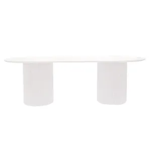 Arlo Oval Dining Table - 2.4m White by Cafe Lighting and Living, a Dining Tables for sale on Style Sourcebook