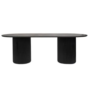 Arlo Oval Dining Table - 2.4m Black by Cafe Lighting and Living, a Dining Tables for sale on Style Sourcebook