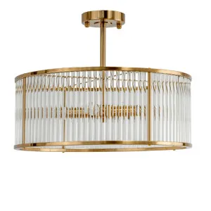 Farrah Flush Mount - Brass by Cafe Lighting and Living, a Fixed Lights for sale on Style Sourcebook