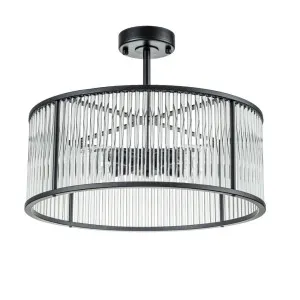 Farrah Flush Mount - Black by Cafe Lighting and Living, a Fixed Lights for sale on Style Sourcebook