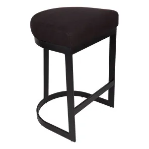 Brooke Black Kitchen Stool - Black Linen by Cafe Lighting and Living, a Bar Stools for sale on Style Sourcebook