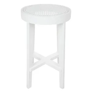 Cape Byron Rattan Kitchen Stool - White by Cafe Lighting and Living, a Bar Stools for sale on Style Sourcebook