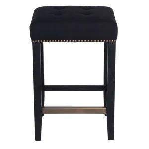 Canyon Black Kitchen Stool - Black Cotton by Cafe Lighting and Living, a Bar Stools for sale on Style Sourcebook