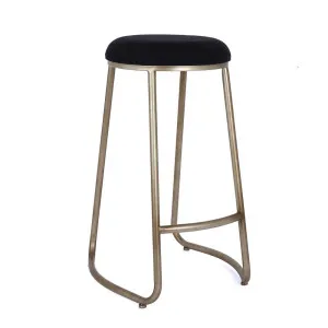 Annie Bar Stool - Black Linen by Cafe Lighting and Living, a Bar Stools for sale on Style Sourcebook