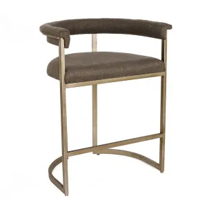 Dino Kitchen Stool - Chocolate Linen by Cafe Lighting and Living, a Bar Stools for sale on Style Sourcebook