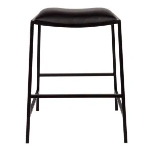 Kai Black Kitchen Stool - Black Vegan Leather by Cafe Lighting and Living, a Bar Stools for sale on Style Sourcebook