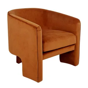 Kylie Arm Chair - Caramel Velvet by Cafe Lighting and Living, a Chairs for sale on Style Sourcebook