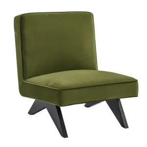 Martyn Slipper Chair - Olive Velvet by Cafe Lighting and Living, a Chairs for sale on Style Sourcebook