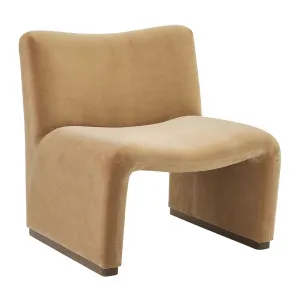 Beau Occasional Chair - Ochre Velvet by Cafe Lighting and Living, a Chairs for sale on Style Sourcebook