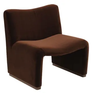 Beau Occasional Chair - Dark Chocolate Velvet by Cafe Lighting and Living, a Chairs for sale on Style Sourcebook