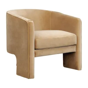 Kylie Arm Chair - Ochre Velvet by Cafe Lighting and Living, a Chairs for sale on Style Sourcebook