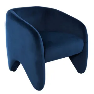 Maine Arm Chair - Indigo Velvet by Cafe Lighting and Living, a Chairs for sale on Style Sourcebook