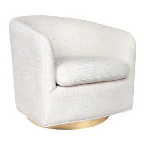 Belvedere Swivel Arm Chair - Natural Tweed by Cafe Lighting and Living, a Chairs for sale on Style Sourcebook