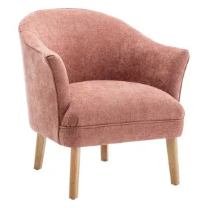 Elsa Occasional Chair - Coral Chenille by Cafe Lighting and Living, a Chairs for sale on Style Sourcebook