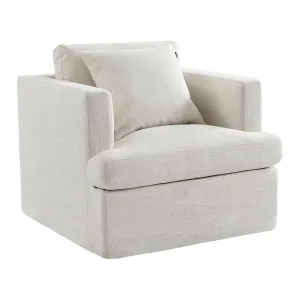 Birkshire Slip Cover Arm Chair - Off White Linen by Cafe Lighting and Living, a Chairs for sale on Style Sourcebook